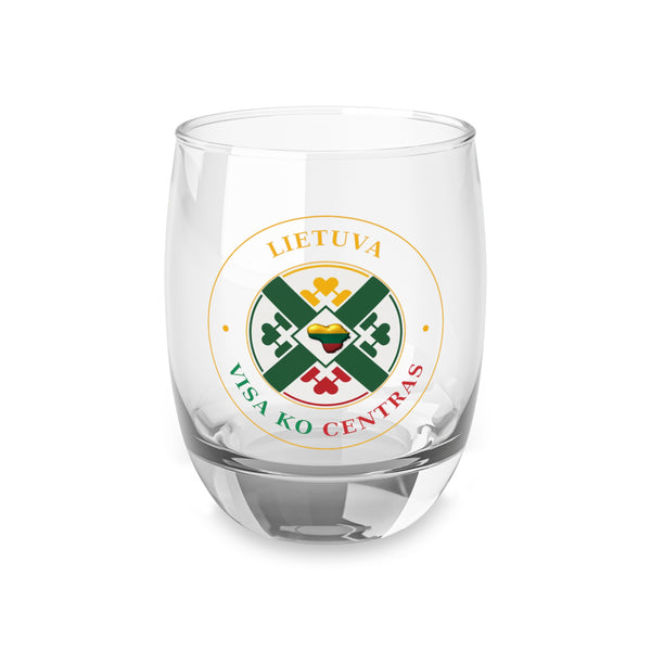 Lithuania Center of It All Whiskey Glass | Lithuania Shot & Sipping Glass 6 oz