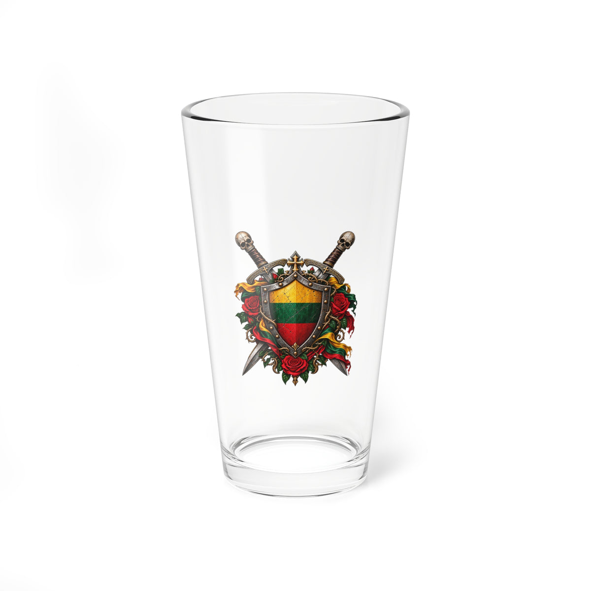 Lithuanian Heraldic Crest Glass, 16oz