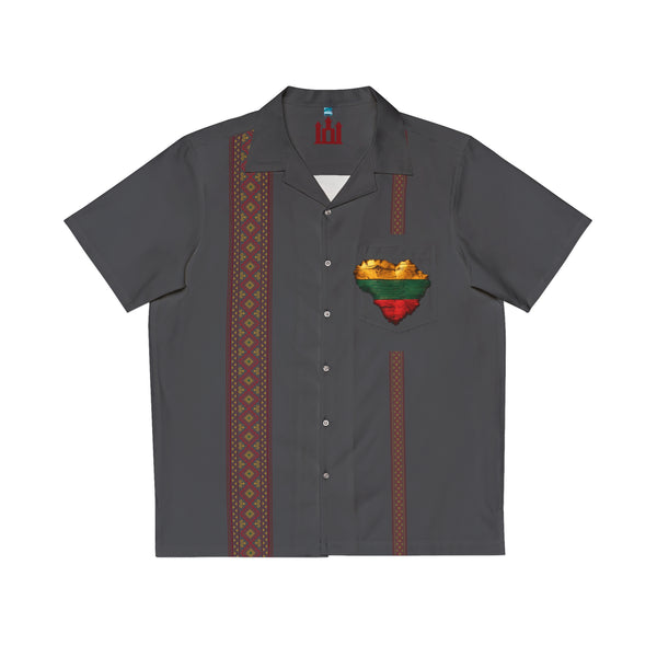 Charcoal Men's Hawaiian Shirt
