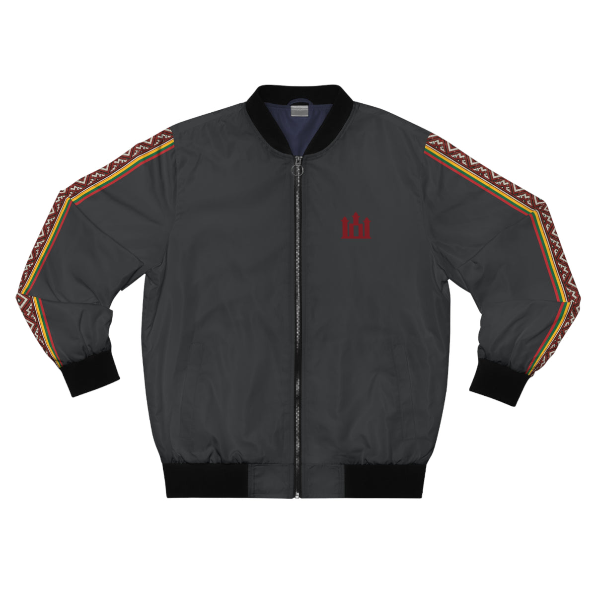 Charcoal Men's Bomber Jacket Lithuanian Modern Sport