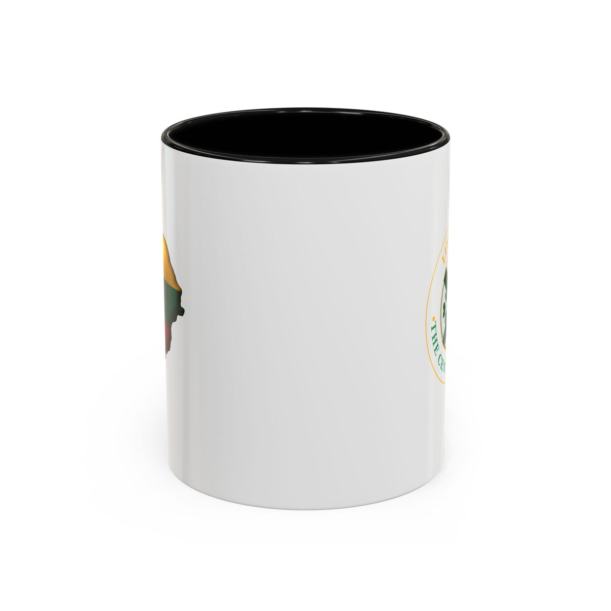Heart of Lithuania Two-Tone Coffee Mug | Lithuania Accent Mug 11 & 15 oz