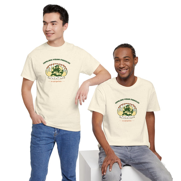 Lithuania Center of It All Heavy Cotton T-Shirt | Classic Lithuania Tee