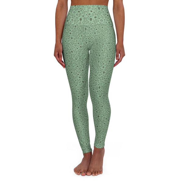 Lithuanian Skull Design High Waisted Yoga Leggings (AOP)