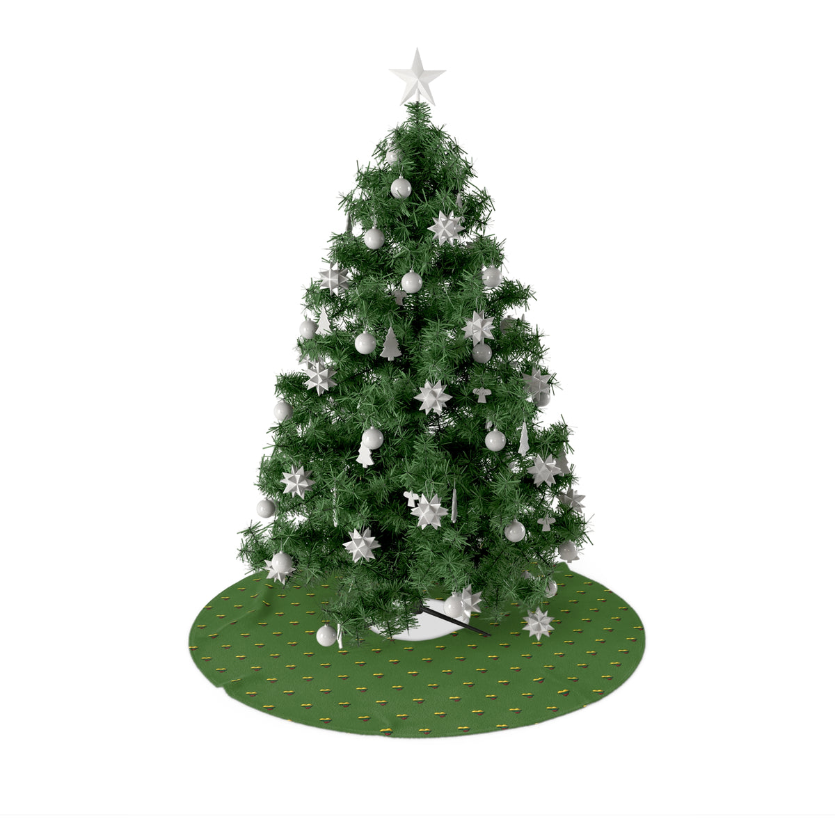 Heart of Lithuania Christmas Tree Skirt, Design 2 | Lithuania Fleece Tree Skirt