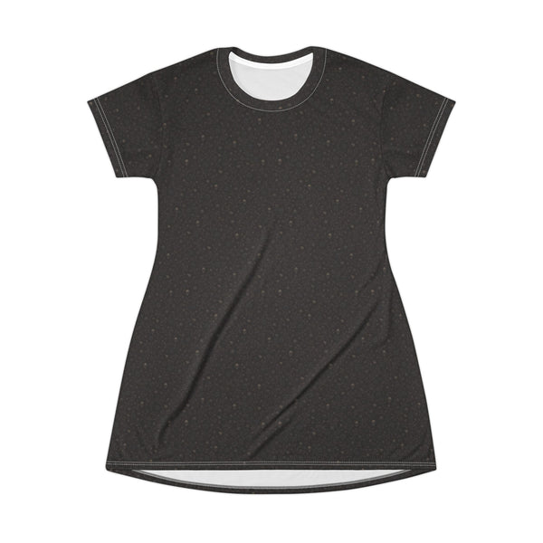 Black Speckled T-Shirt Dress