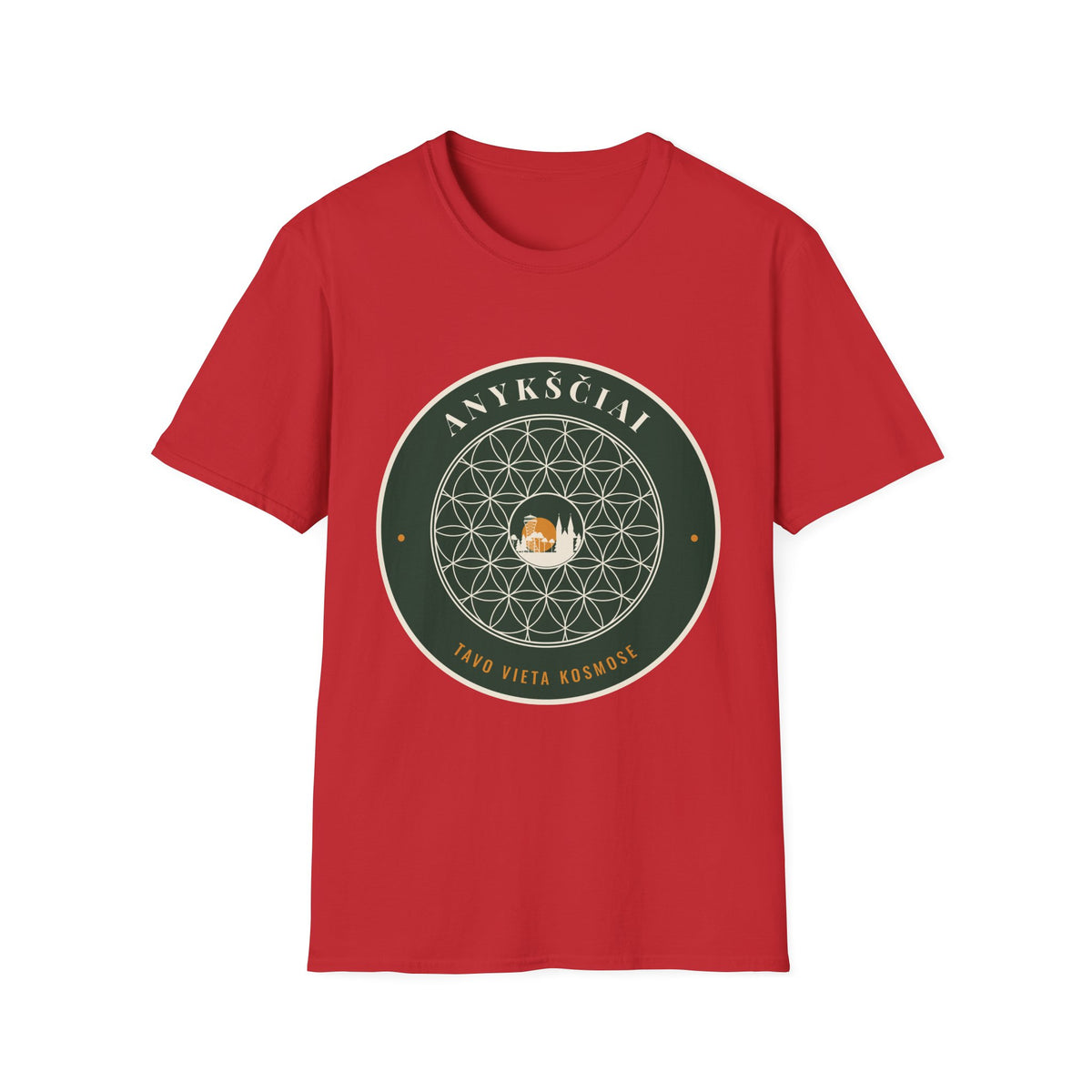 Lithuania Center of It All Unisex Softstyle T-Shirt, Style 4 | Classic Lithuania Tee