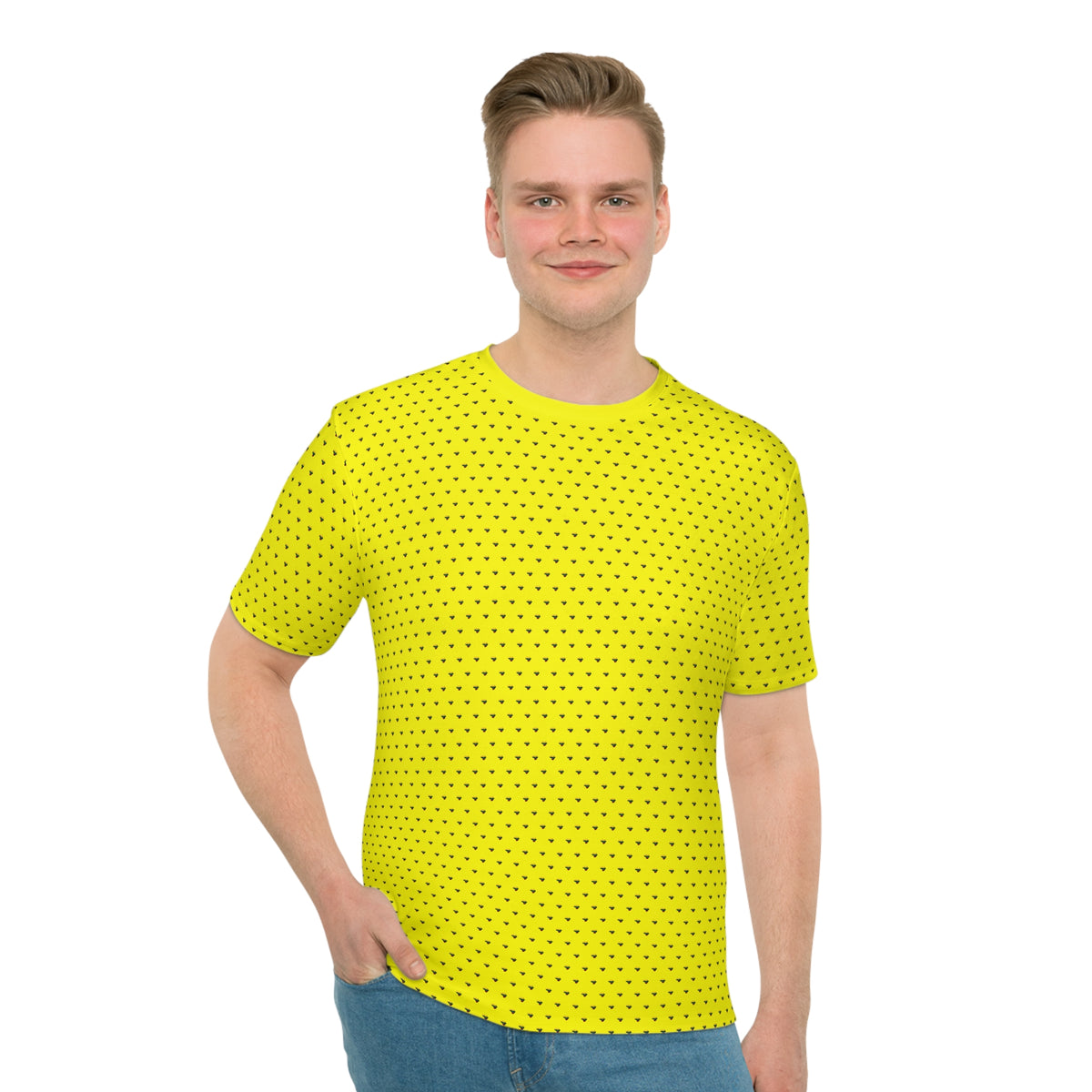 Heart of Lithuania Men's All-Over Print T-Shirt, Style 5 | Lithuanian Flag Heart Tee