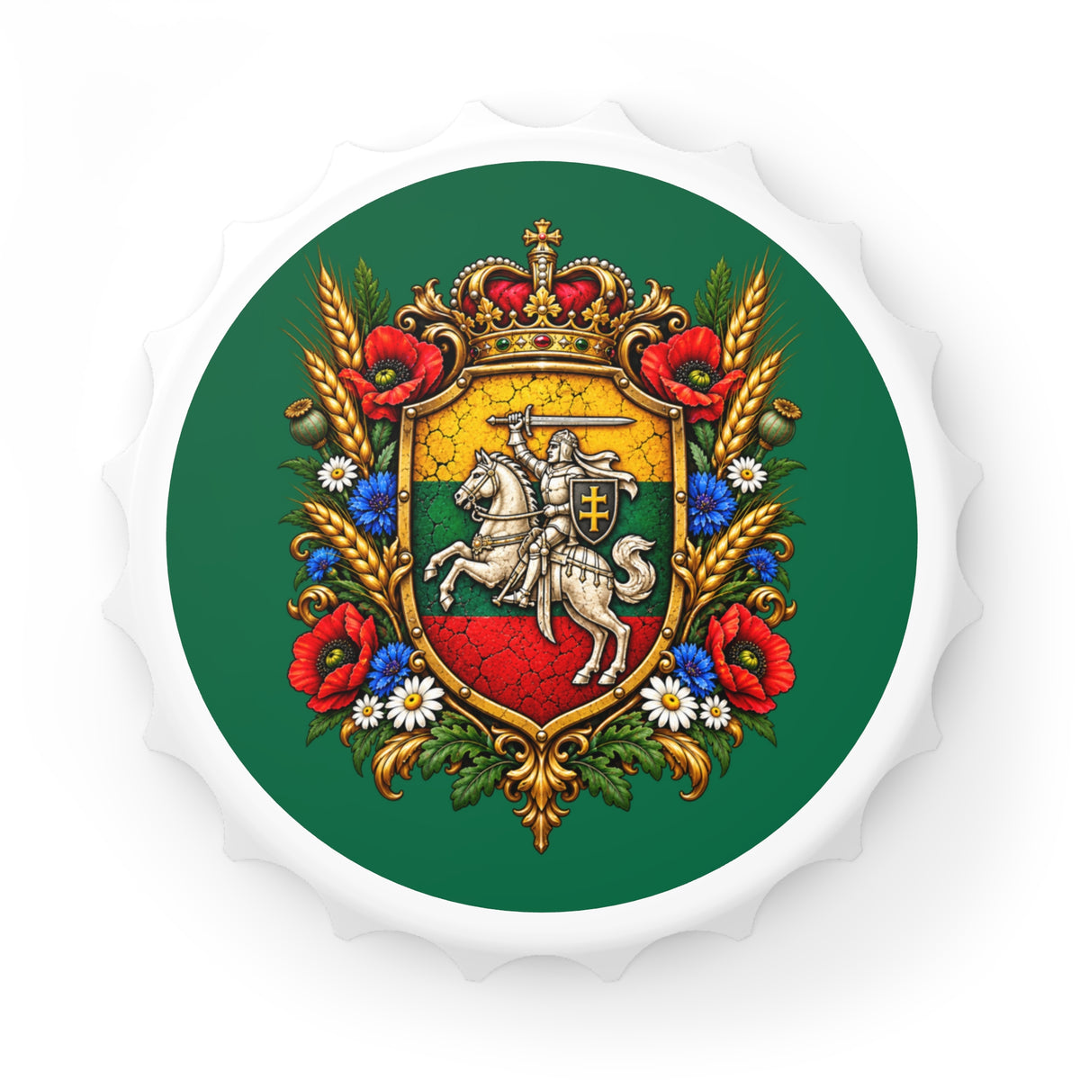 Lithuanian Royal Crest Bottle Opener