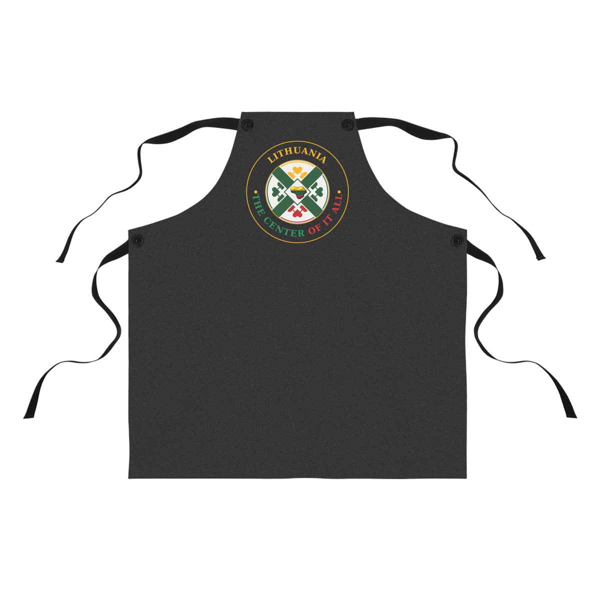Lithuania the Center of it All, Apron, Black