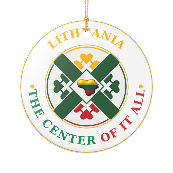 Lithuania The Center of It All Ornament | Lithuanian Christmas Ornament