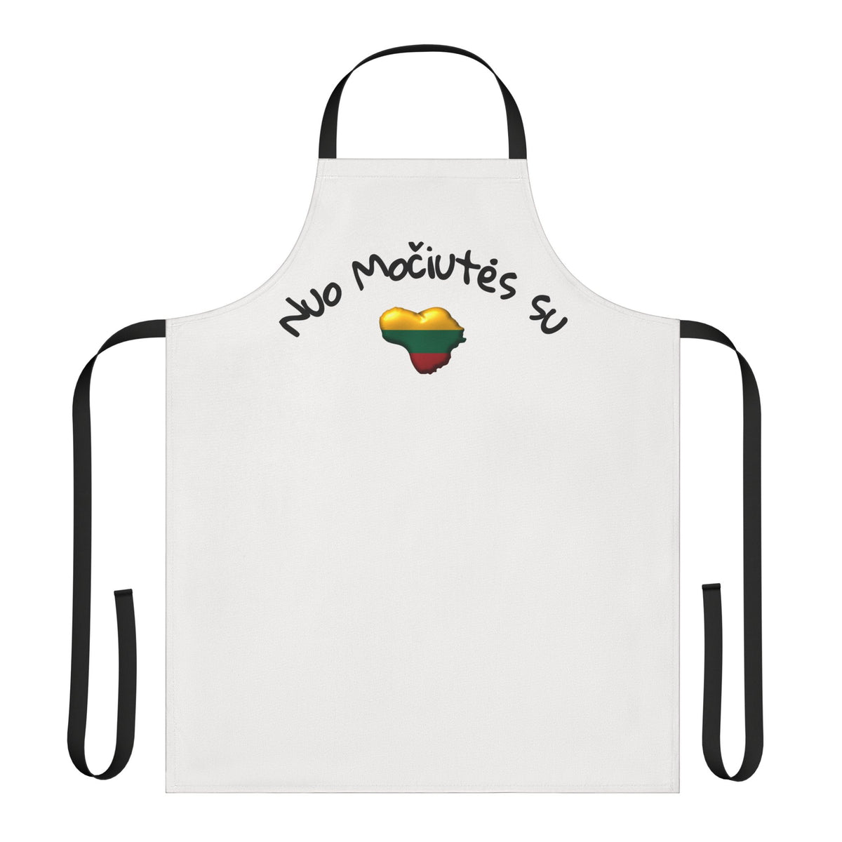 Lithuania Heart Design Apron | Kitchen Apron Nuo Močiutės Su