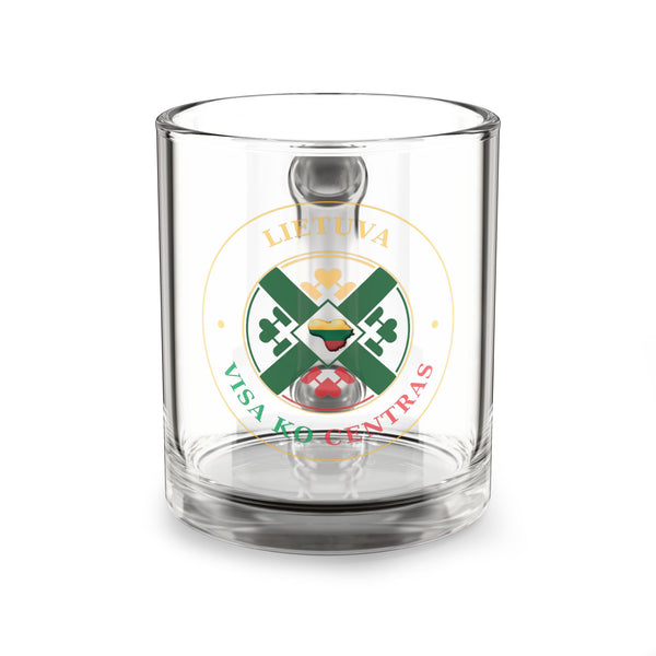 Lithuania Center of It All Clear Glass Coffee Mug 10 oz, Design 2 | Lithuania Tea & Latte Mug