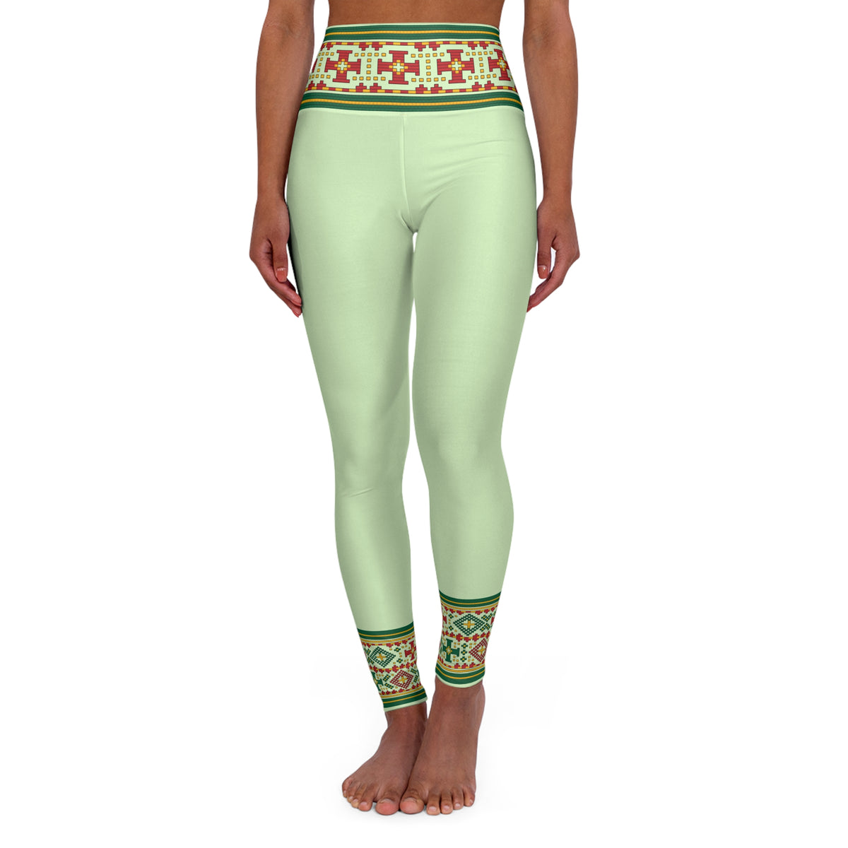 Lithuanian Inspired High Waisted Yoga Leggings (AOP)