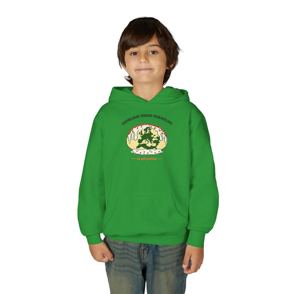 Lithuania Center of It All Youth Hoodie, Style 3 | Lithuania Kids Hooded Sweatshirt