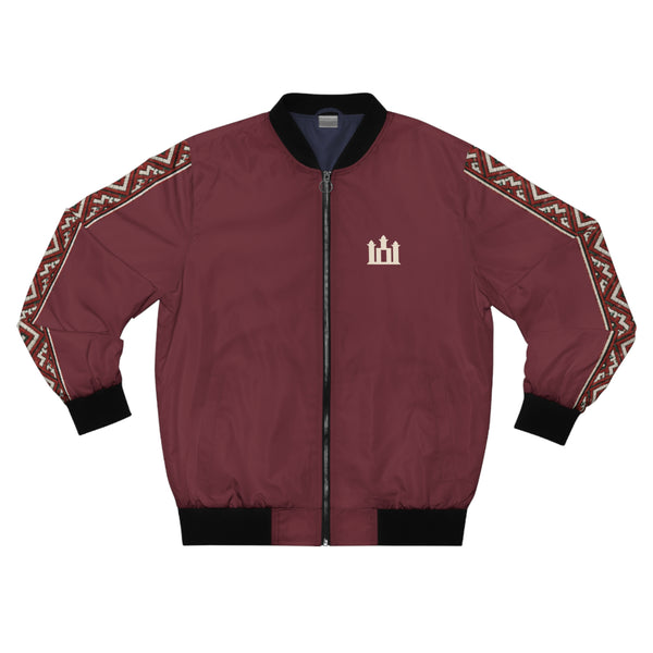 Burgundy Heritage Sport Men's Bomber Jacket